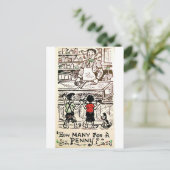 Hoeveel voor een cent? briefkaart (Staand voorkant)