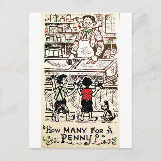 Hoeveel voor een cent? briefkaart