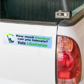 Hoeveel vrijheid? bumpersticker (Op Truck)