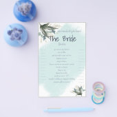 Hoeveel weet je over The Bride Trivia Card Flyer (Enkel)