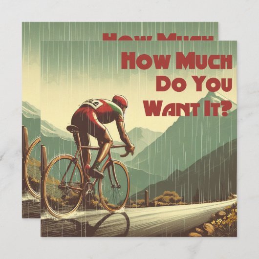 Hoeveel wil je het fietsen (Voorkant / Achterkant)