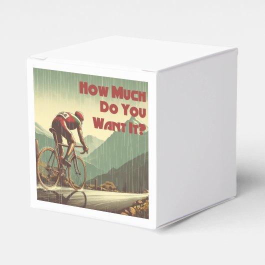 Hoeveel wil je het fietsen bedankdoosjes (Voorkant Zijde)