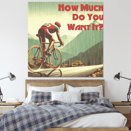 Hoeveel wil je het fietsen canvas afdruk (Insitu (Slaapkamer))