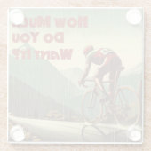 Hoeveel wil je het fietsen glazen onderzetter (Achterkant)