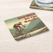 Hoeveel wil je het fietsen kartonnen onderzetters (Schuin)