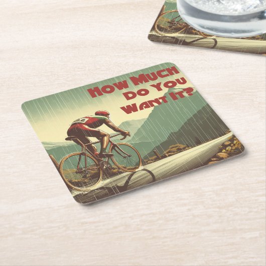 Hoeveel wil je het fietsen kartonnen onderzetters (Schuin)