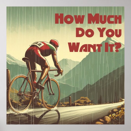 Hoeveel Wil Je Het Fietserij Poster (Voorkant)