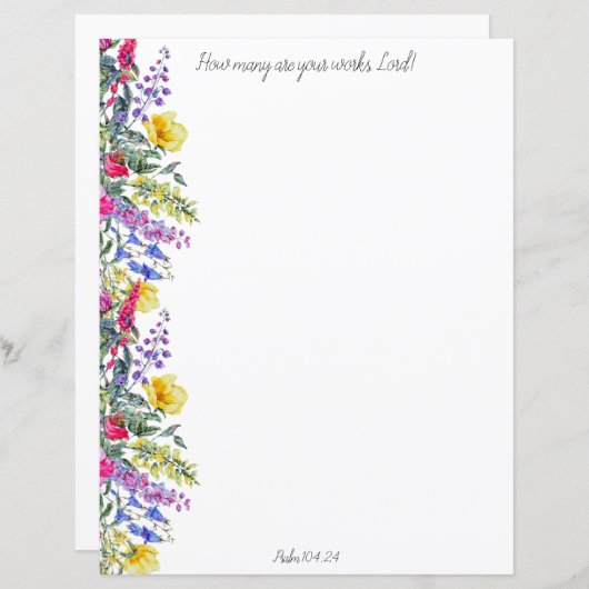 Hoeveel zijn uw werken Christelijk briefpapier (Voorkant / Achterkant)