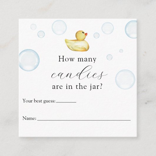 Hoeveel zitten er in de Jar Shower-gamekaart? Informatiekaartje (Voorkant)