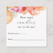 Hoeveel zitten er in het Jar Shower Game? Informatiekaartje (Voorkant)