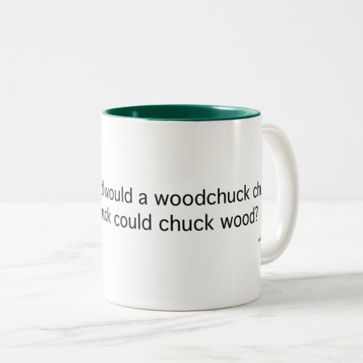 Hoeveel zou een Woodchuck hebben? Tweekleurige Koffiemok (Voorkant rechts)