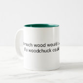 Hoeveel zou een Woodchuck hebben? Tweekleurige Koffiemok (Voorkant links)