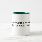 Hoeveel zou een Woodchuck hebben? Tweekleurige Koffiemok (Center)