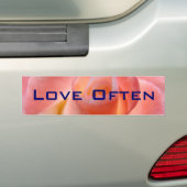 HOEVEELHEID VAAK Pink Rose Flower Bumpersticker (Op auto)