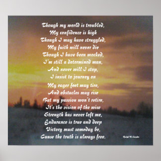 Hoewel mijn wereld in de war is poster