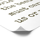 Hoewel we de wereld over het hoofd reizen - Beauty Poster (Hoek)