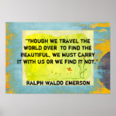 hoewel we de wereld reizen poster (Voorkant)