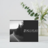 Hoewel we uit elkaar zijn briefkaart (Staand voorkant)