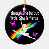 HOEWEL ZE KLEIN IS, IS ZE FEL DANSERSONTWERP KERAMISCH ORNAMENT (Voorkant)