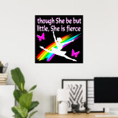 HOEWEL ZE KLEIN IS, IS ZE FEL DANSERSONTWERP POSTER (Thuiskantoor)