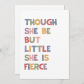 Hoewel ze klein is, is ze fel feestdagenkaart (Voorkant / Achterkant)