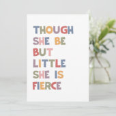 Hoewel ze klein is, is ze fel feestdagenkaart (Staand voorkant)