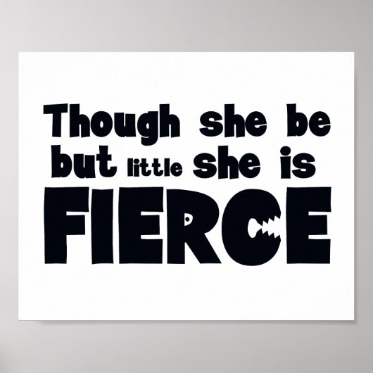 Hoewel ze maar een kleine kinderkamer is poster (Voorkant)