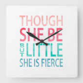 Hoewel ze maar klein is, is ze bruin vierkante klok (Voorkant)