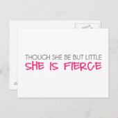 Hoewel ze maar klein is, is ze brutaal briefkaart (Voorkant / Achterkant)