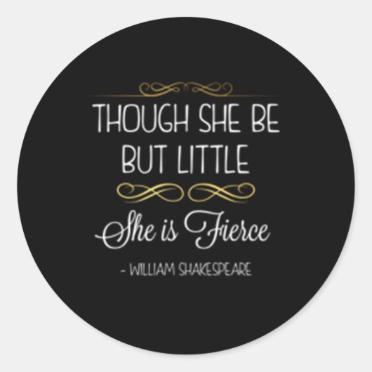 Hoewel ze maar klein is, is ze brutaal ronde sticker (Voorkant)