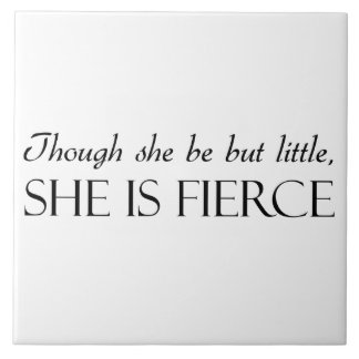 Hoewel ze maar klein is, is ze brutaal tegeltje