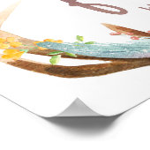 Hoewel ze maar klein is, is ze fel Houtprint Poster (Hoek)