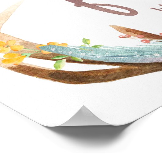 Hoewel ze maar klein is, is ze fel Houtprint Poster (Hoek)