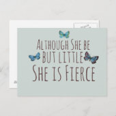 Hoewel ze maar klein is, is ze hevig briefkaart (Voorkant / Achterkant)