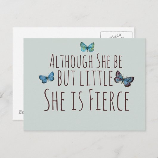 Hoewel ze maar klein is, is ze hevig briefkaart (Voorkant / Achterkant)