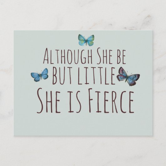 Hoewel ze maar klein is, is ze hevig briefkaart (Voorkant)