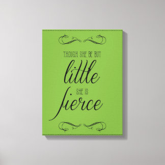 Hoewel ze maar klein is, is ze hevig, canvas