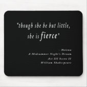 "Hoewel ze maar klein is, is ze hevig." Citaat Muismat (Voorkant)