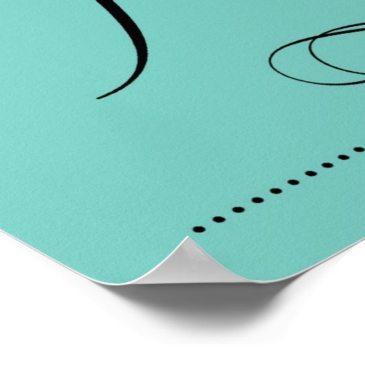 Hoewel ze maar klein is, is ze hevig druk, aqua poster (Hoek)