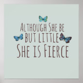 Hoewel ze maar klein is, is ze hevig poster (Voorkant)