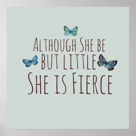 Hoewel ze maar klein is, is ze hevig poster (Voorkant)