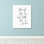 Hoewel ze maar klein is, Shakespeare Quote Canvas Afdruk (Insitu (Houten vloer))