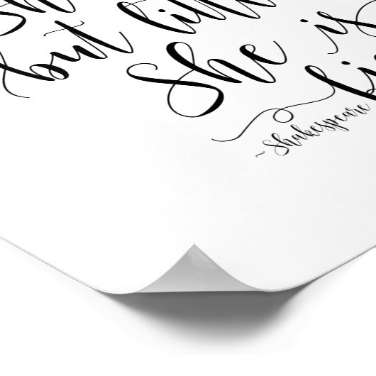 Hoewel ze maar klein is, Shakespeare Quote Poster (Hoek)