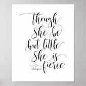 Hoewel ze maar klein is, Shakespeare Quote Poster (Voorkant)