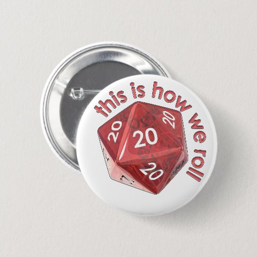 HoeWeRoll20s Ronde Button 5,7 Cm (Voorkant /achterkant)