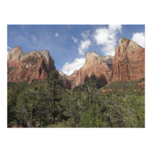 Hof van de Aartsvaders II in Zion National Park Foto Afdruk