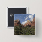 Hof van de Aartsvaders II in Zion National Park Vierkante Button 5,1 Cm (Voorkant /achterkant)