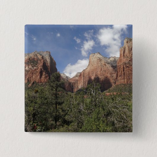 Hof van de Aartsvaders II in Zion National Park Vierkante Button 5,1 Cm (Voorkant)