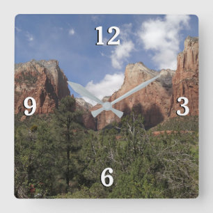 Hof van de Aartsvaders II in Zion National Park Vierkante Klok