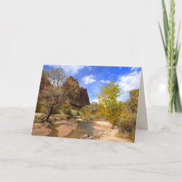 "Hof van de Patriarchen", Zion NP, Blank Groet Kaart